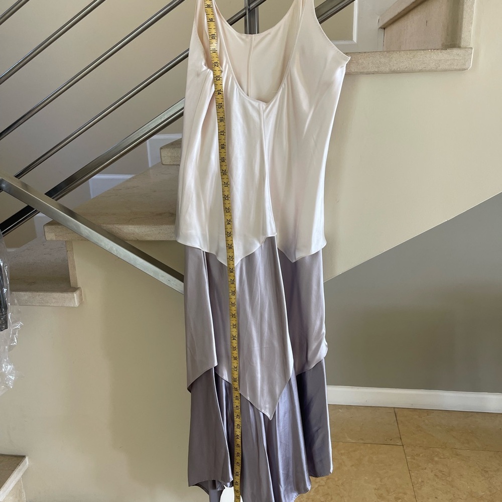 YVES Saint Laurent 90’s style Elegant White and Gray Layered Dress - Picture 10 of 15